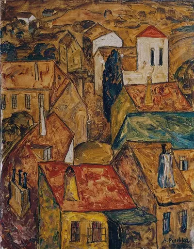 Городской пейзаж by Антон Эмануэль Пешка, 1920 — digital art print download