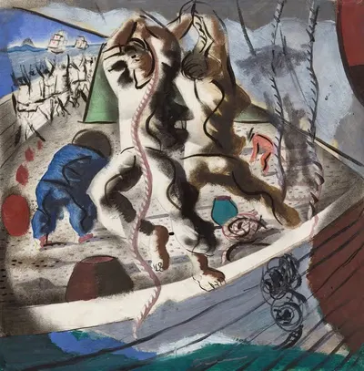 Подготовительный рисунок для 'Открытие земли' by Кандидо Портинари, 1941 — digital art print download
