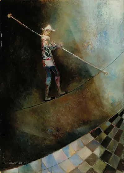 The Rope-Dancer by Ole Kandelin, 1944 — digital art print download