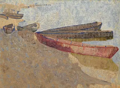 Три лодки на Днепре by Владимир Баранов-Россине — digital art print download