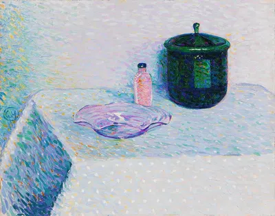 Stillleben mit Schale, Fläschchen und Deckeldose by Curt Herrmann, 1904 — digital art print download