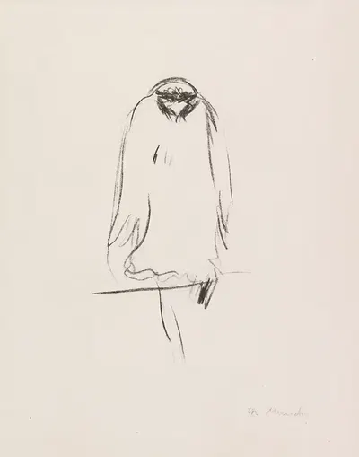 Sitzender Raubvogel. Adler by Edvard Munch, 1908 — digital art print download
