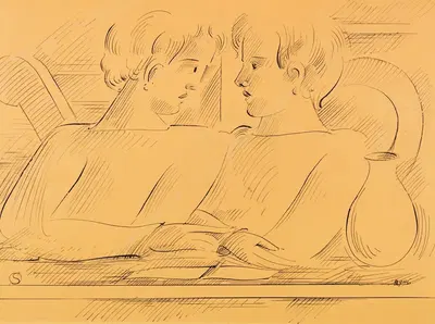 Дуэт by Оскар Шлеммер, 1936 — digital art print download