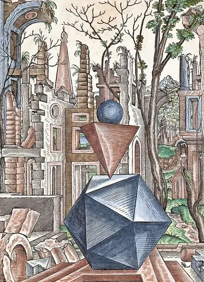 Геометрия и перспектива Пл.05 by Лоренц Штёер, 1567 — digital art print download
