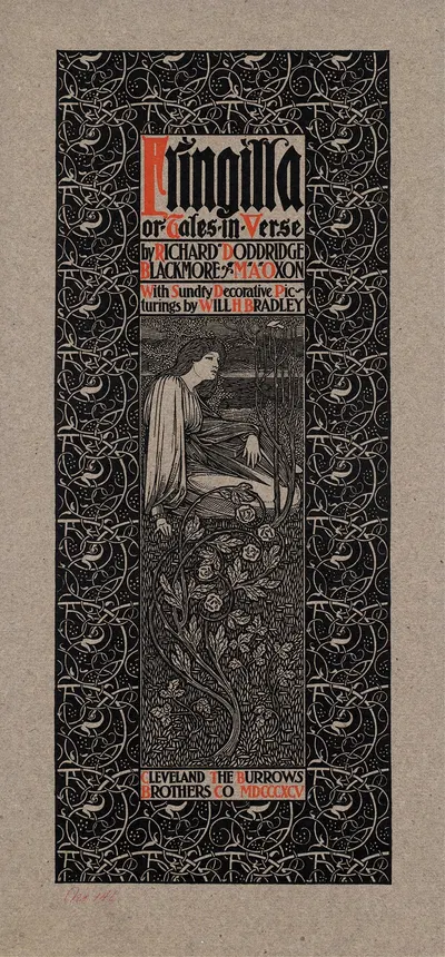 Fringilla or Tales in verse by Уилл Брэдли, 1895 — digital art print download