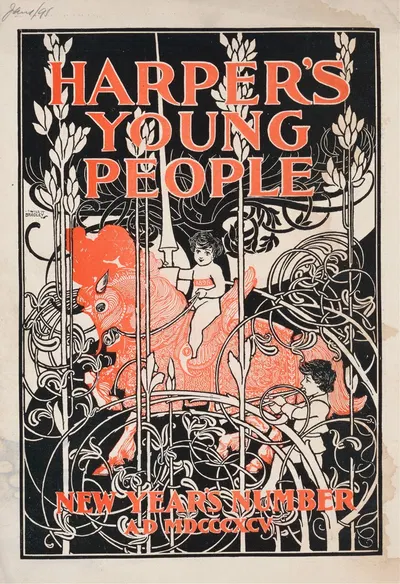 Harper's young people – New Year's number by Уилл Брэдли, 1895 — digital art print download
