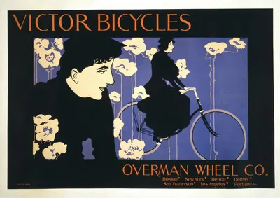 Victor Bicycles Overman Wheel Co by Уилл Брэдли, 1896 — digital art print download
