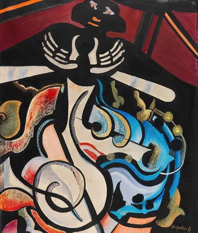 Der Dirigent by Hugo Scheiber, 1920 — digital art print download