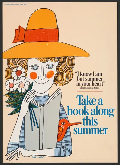Take a book along this summer by Bill Sokol, 1966 — digital art print download
