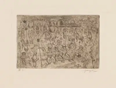 Индийская деревня by Поль Ганголф, 1930 — digital art print download