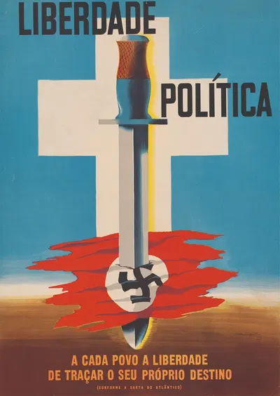 Liberdade politica, a cada povo a liberdade de tracar o seu proprio destino by Edward McKnight Kauffer, 1940-1950 — digital…