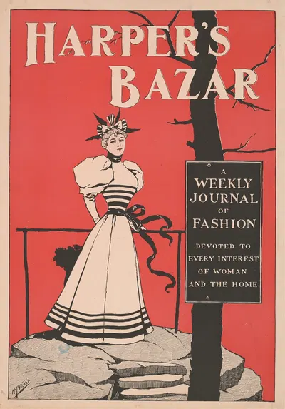 Harper's bazar, a weekly journal of fashion by Гарри Уитни МакВикар, 1895 — digital art print download
