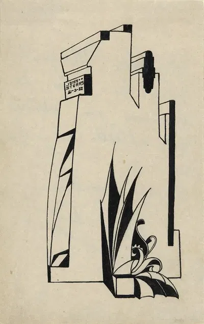Study for a Metal Sculpture by John Henry Bradley Storrs, 1922 — digital art print download
