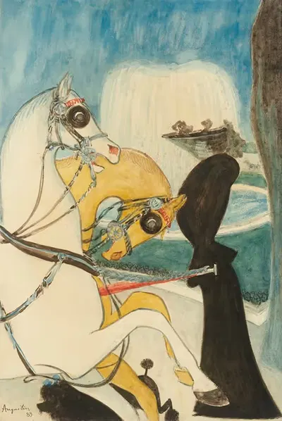 Le rond-point des Champs-Elysées by Louis Anquetin, 1889 — digital art print download