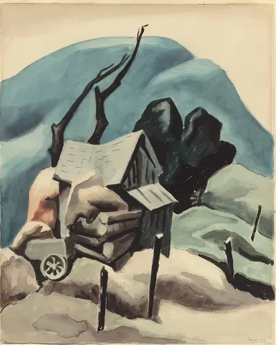 Сарай в округе Тейни by Томас Харт Бентон, 1924 — digital art print download