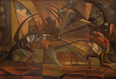 Фехтовальный матч by Леон Хвистек, 1919 — digital art print download