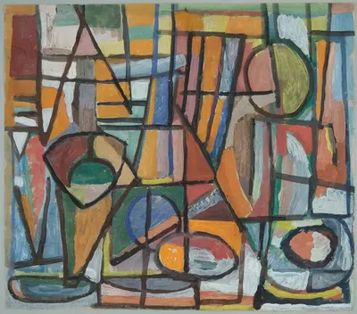 Kompozycja abstrakcyjna II – geometryczna by Sasza Blonder, 1933 — digital art print download