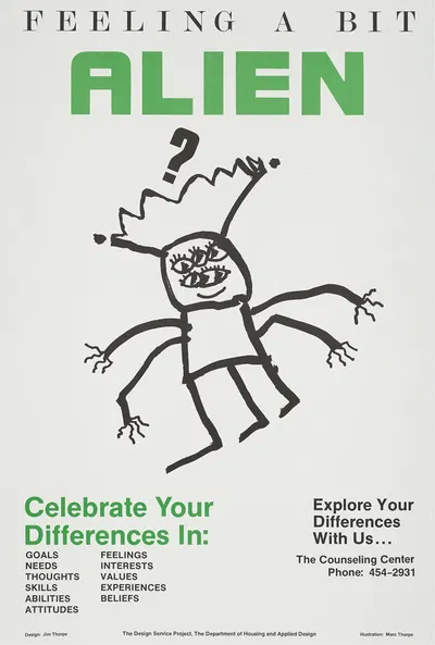 Feeling a bit alien, celebrate your differences in… by Jim Thorpe, 1983 — digital art print download