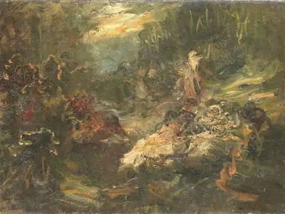 Лесной проповедник by Ян Цюрхер, 1880 - 1905 — digital art print download