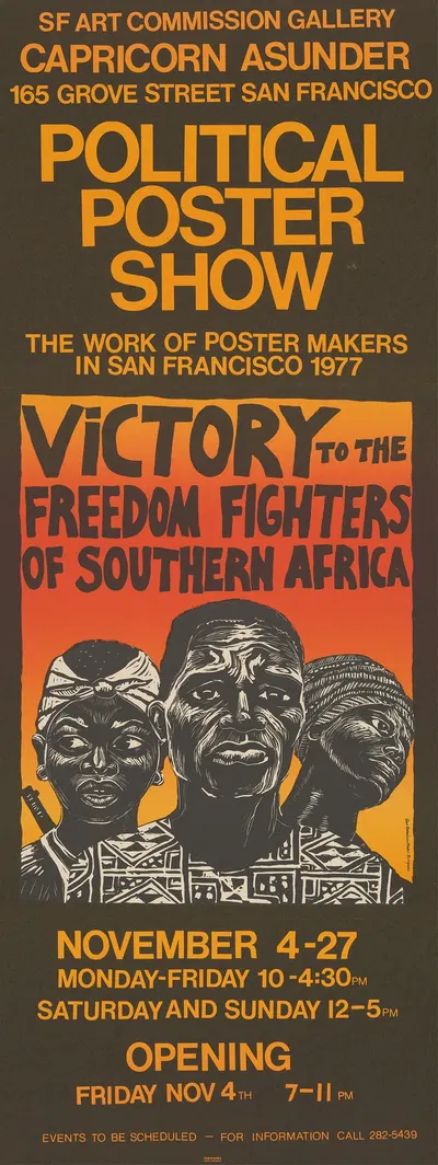 Political poster show by Rachael Romero, 1977 — digital art print download