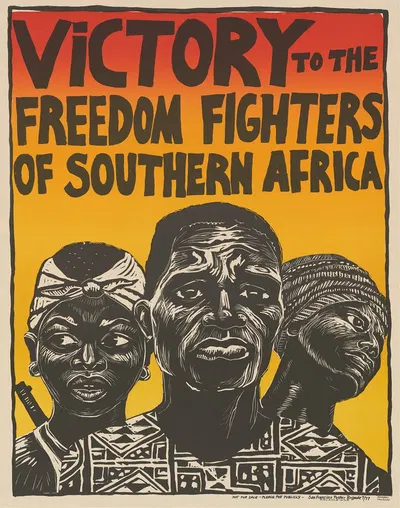 Victory to the freedom fighters of Southern Africa by Rachael Romero, 1977 — digital art print download