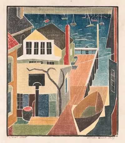 Моя студия на набережной by Бланш Лаззель, 1937 — digital art print download