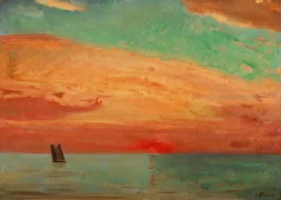 Восход солнца над Восточным морем by Фудзисима Такэдзи, 1932 — digital art print download
