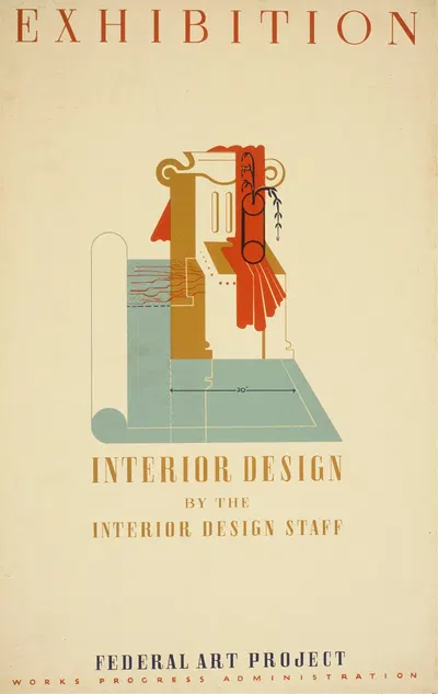 Exhibition Interior design by the interior design staff by Jerome Henry Rothstein, 1936-1941 — digital art print download
