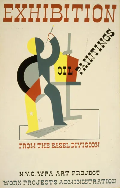Exhibition Oil paintings from the easel division by Jerome Henry Rothstein, 1936-1941 — digital art print download