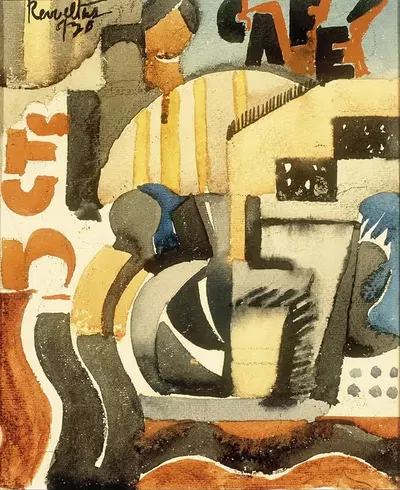 Кафе за пять центов by Фермин Ревуэльтас, 1930 — digital art print download