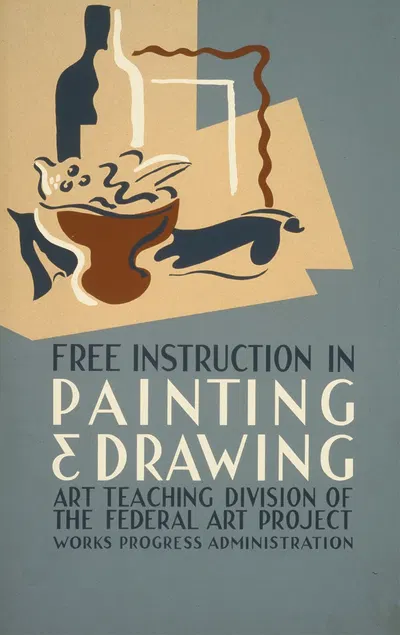 Free instruction in painting and drawing by Leslie Bryan Burroughs, 1936 — digital art print download