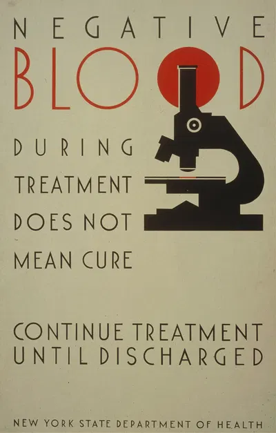 Negative blood during treatment does not mean cure Continue treatment until discharged by Leslie Bryan Burroughs, 1936-1939…
