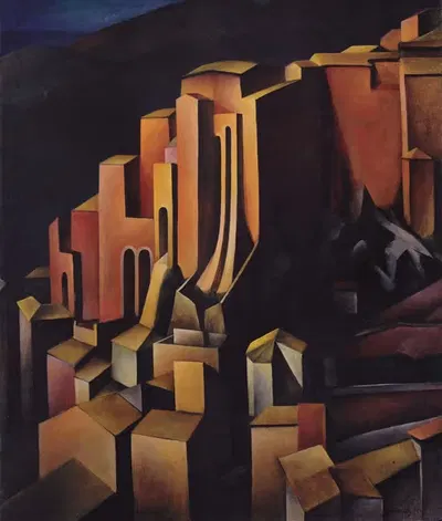 Olevano by Alexander Kanoldt, 1924 — digital art print download