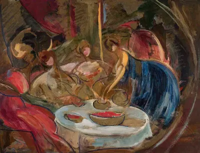 Голова еврейской женщины by Леон Хвистек — digital art print download