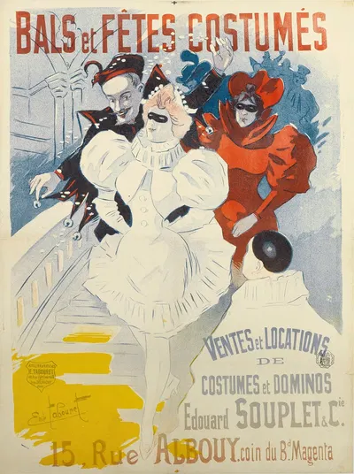 Bals Et Fetes Costumes by Emile Tabouret, 1880-1900 — digital art print download