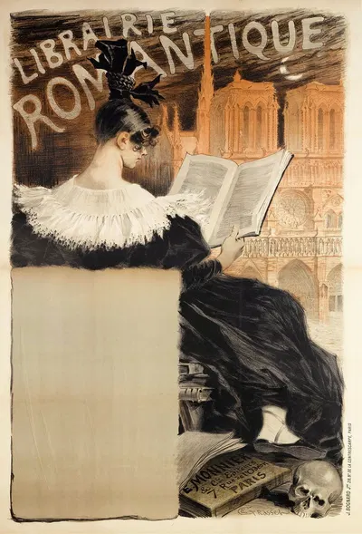 Librairie Romantique by Eugène Grasset, 1887 — digital art print download