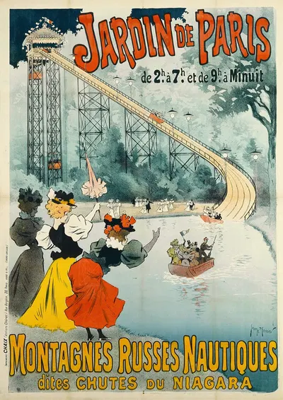 Montagnes Russes Nautiques Dites Chutes Du Niagara by Жорж Мёнье, 1895 — digital art print download