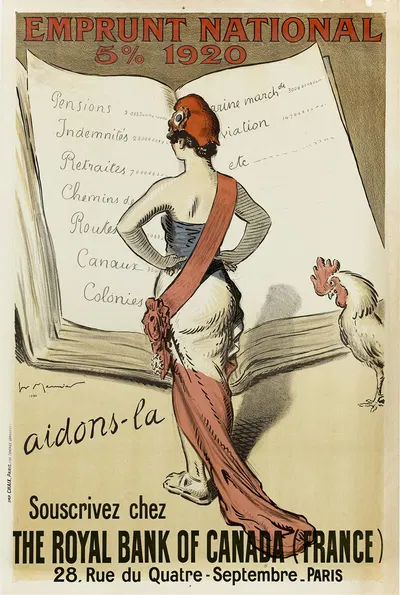 Souscrivez Chez The Royal Bank Of Canada (France) by Жорж Мёнье, 1920 — digital art print download