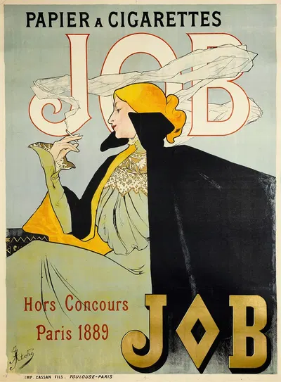 Papier A Cigarettes Job by Jane Atché, 1896 — digital art print download