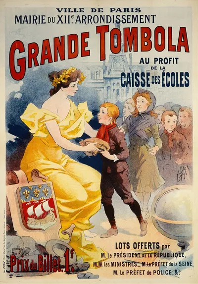 Grande Tombola by Lucien Lefèvre, 1895 — digital art print download