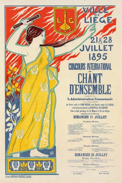 Concours International De Chant D'ensemble by Огюст Донне, 1897 — digital art print download