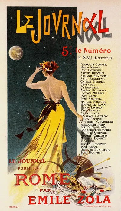 Affiche Pour Annoncer La Publication De 'rome' Dans Le Journal by Charles Lucas, 1899 — digital art print download