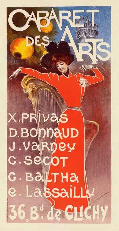 Cabaret Des Arts by Charles Lucas, 1900 — digital art print download