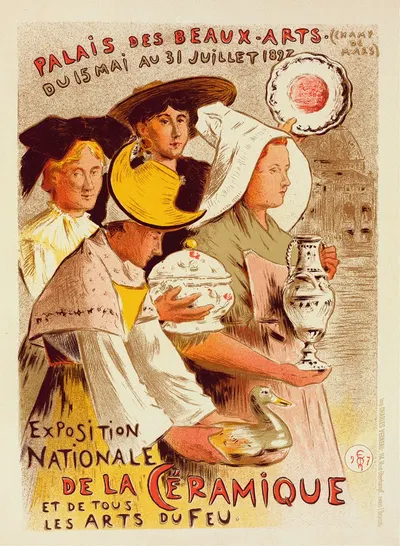 Exposition Nationale De La Céramique Et De Tous Les Arts Du Feu by Этьен Моро-Нелатон, 1898 — digital art print download
