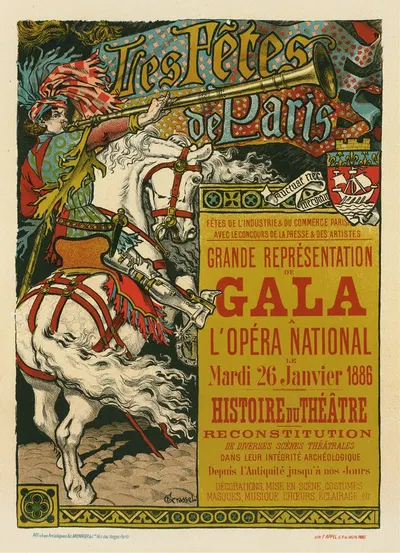 Fêtes De Paris by Eugène Grasset, 1897 — digital art print download