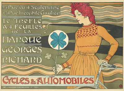 Marque Georges Richard, Cycles & Automobiles by Eugène Grasset, 1899 — digital art print download