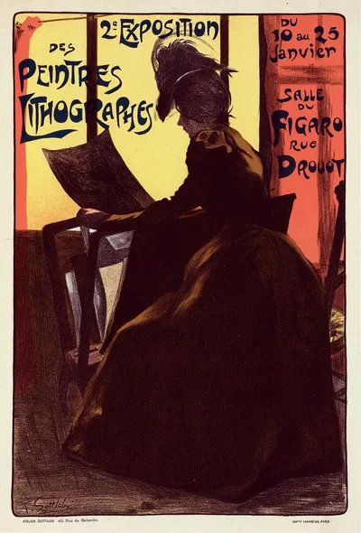 2e Exposition Des Peintres-Lithographes by Фернан Луи Готлоб, 1900 — digital art print download