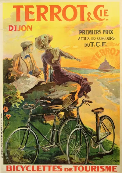 Terrot And Cie. Dijon Bicyclettes De Tourisme by Nicolas Tamagno, c.1900 — digital art print download