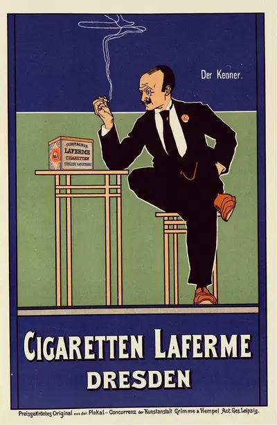 Cigarettes Laferme by Fritz Rehm, 1898 — digital art print download