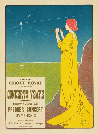 Concerts Ysaye by Henri Meunier, 1896 — digital art print download